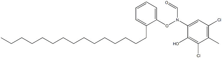 2-(2-Pentadecylphenoxyformylamino)-4,6-dichloro-5-methylphenol 结构式