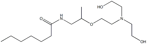 N-[2-[2-[Bis(2-hydroxyethyl)amino]ethoxy]propyl]heptanamide 结构式