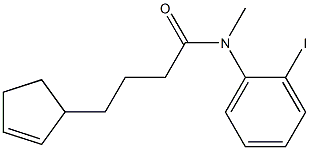 4-(2-Cyclopentenyl)-N-(2-iodophenyl)-N-methylbutanamide 结构式