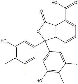 1,3-Dihydro-1,1-bis(5-hydroxy-3,4-dimethylphenyl)-3-oxoisobenzofuran-4-carboxylic acid 结构式