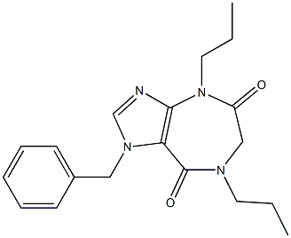 1,4,6,7-Tetrahydro-1-benzyl-4,7-dipropylimidazo[4,5-e][1,4]diazepine-5,8-dione 结构式