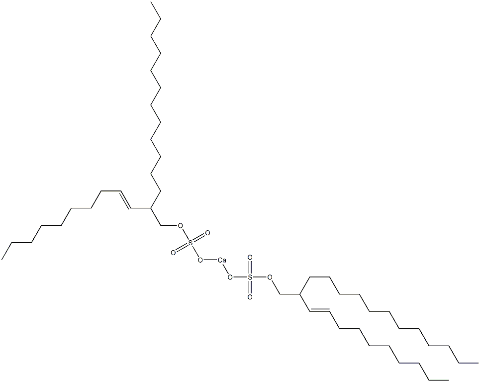 Bis[2-(1-decenyl)tetradecyloxysulfonyloxy]calcium 结构式