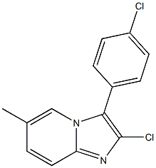 2-Chloro-6-methyl-3-(p-chlorophenyl)imidazo[1,2-a]pyridine 结构式