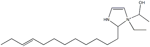 2-(9-Dodecenyl)-1-ethyl-1-(1-hydroxyethyl)-4-imidazoline-1-ium 结构式