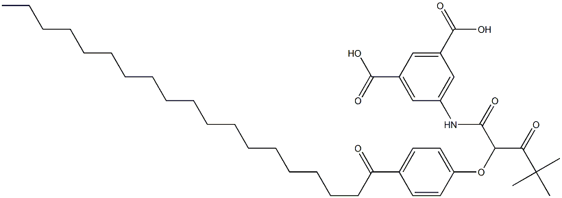 5-[[2-Oxo-1-(p-octadecylcarbonylphenoxy)-3,3-dimethylbutyl]carbonylamino]isophthalic acid 结构式