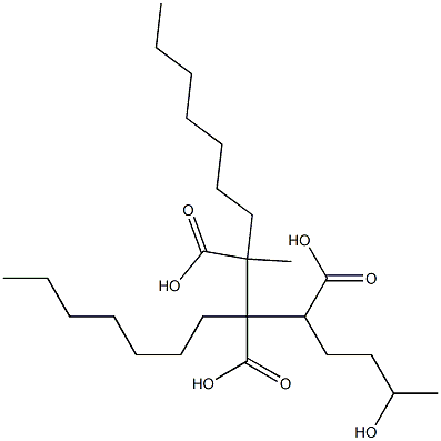 Butane-1,2,3-tricarboxylic acid 1-(3-hydroxybutyl)2,3-diheptyl ester 结构式