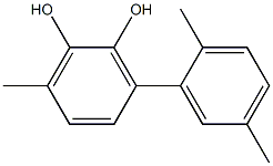 6-Methyl-3-(2,5-dimethylphenyl)benzene-1,2-diol 结构式