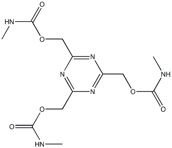 1,3,5-Triazine-2,4,6-trimethanol tris(N-methylcarbamate) 结构式