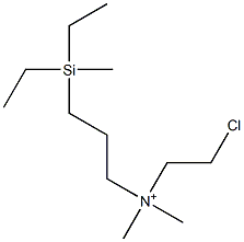 N-(2-Chloroethyl)-3-(methyldiethylsilyl)-N,N-dimethyl-1-propanaminium 结构式