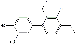 2',4'-Diethyl-1,1'-biphenyl-3,3',4-triol 结构式