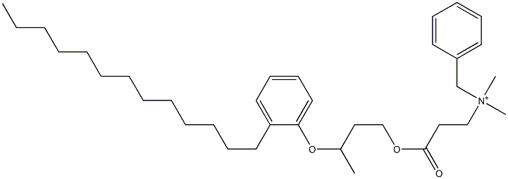 N,N-Dimethyl-N-benzyl-N-[2-[[3-(2-tridecylphenyloxy)butyl]oxycarbonyl]ethyl]aminium 结构式