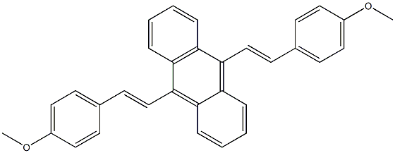 9,10-Bis[(E)-2-(4-methoxyphenyl)ethenyl]anthracene 结构式