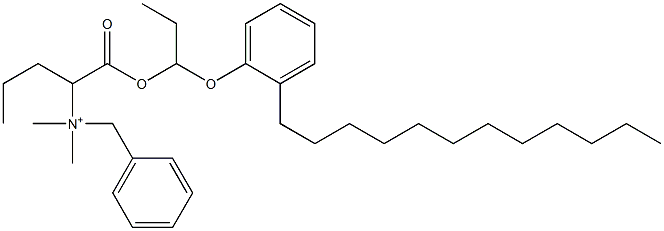 N,N-Dimethyl-N-benzyl-N-[1-[[1-(2-dodecylphenyloxy)propyl]oxycarbonyl]butyl]aminium 结构式