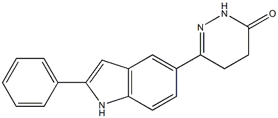 6-[2-Phenyl-1H-indol-5-yl]-4,5-dihydropyridazin-3(2H)-one 结构式
