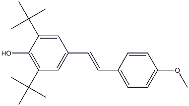 4-[(E)-2-(4-Methoxyphenyl)ethenyl]-2,6-di-tert-butylphenol 结构式