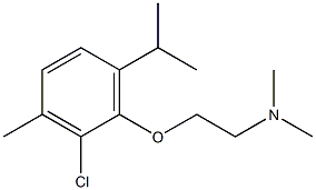 2-[2-Chloro-3-methyl-6-(1-methylethyl)phenoxy]-N,N-dimethylethanamine 结构式