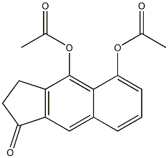 2,3-Dihydro-4,5-diacetoxy-1H-benz[f]inden-1-one 结构式