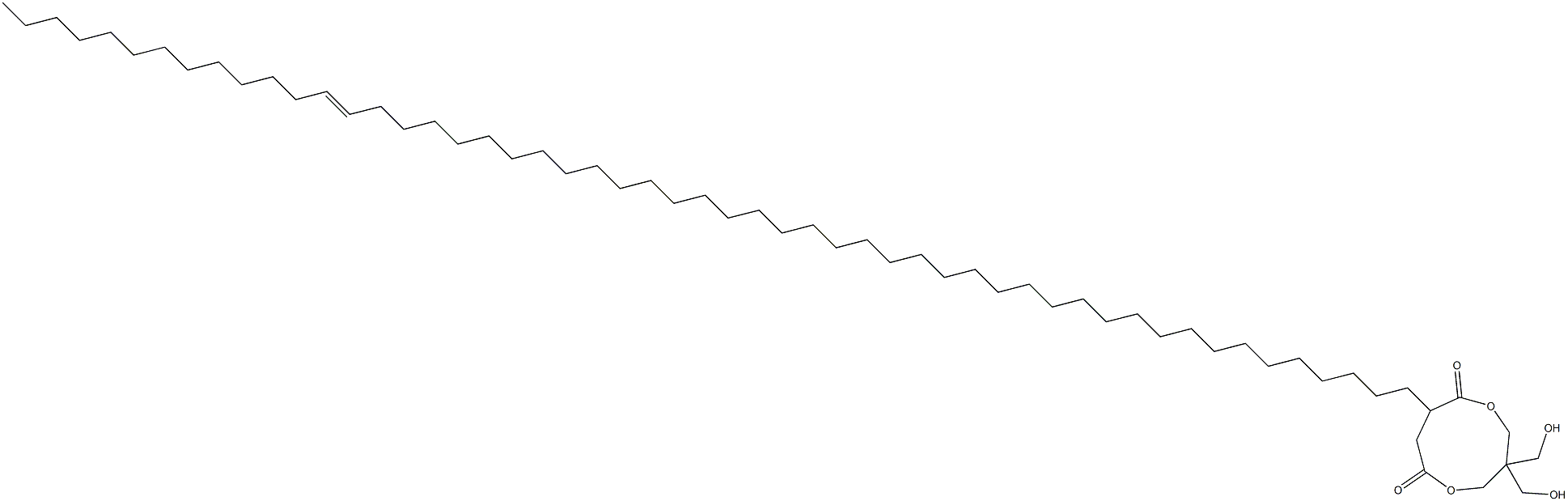 3,3-Bis(hydroxymethyl)-8-(40-tripentacontenyl)-1,5-dioxacyclononane-6,9-dione 结构式