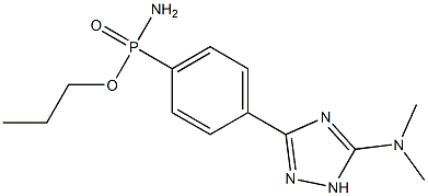 N,N-Dimethyl-P-(5-amino-3-phenyl-1H-1,2,4-triazol-1-yl)phosphonamidic acid propyl ester 结构式