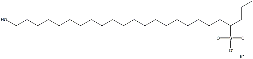 24-Hydroxytetracosane-4-sulfonic acid potassium salt 结构式