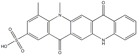 5,7,12,14-Tetrahydro-4,5-dimethyl-7,14-dioxoquino[2,3-b]acridine-2-sulfonic acid 结构式