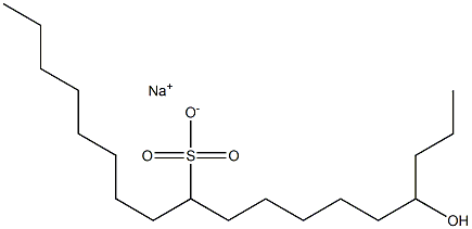 15-Hydroxyoctadecane-9-sulfonic acid sodium salt 结构式