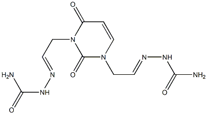 1,2,3,4-Tetrahydro-2,4-dioxopyrimidine-1,3-diacetaldehyde disemicarbazone 结构式