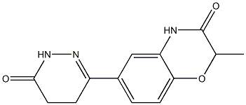 6-[(1,4,5,6-Tetrahydro-6-oxopyridazin)-3-yl]-2-methyl-4H-1,4-benzoxazin-3(2H)-one 结构式