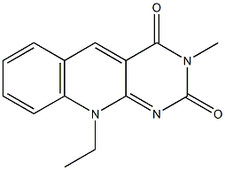 3-Methyl-10-ethylpyrimido[4,5-b]quinoline-2,4(3H,10H)-dione 结构式