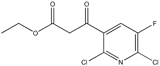 3-(2,6-Dichloro-5-fluoro-3-pyridinyl)-3-oxopropionic acid ethyl ester 结构式