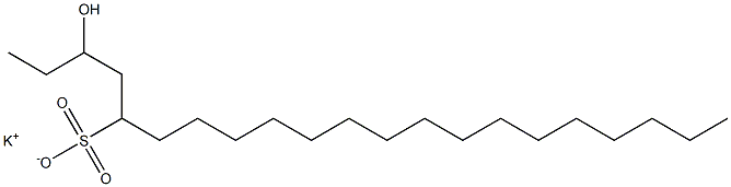 3-Hydroxyhenicosane-5-sulfonic acid potassium salt 结构式