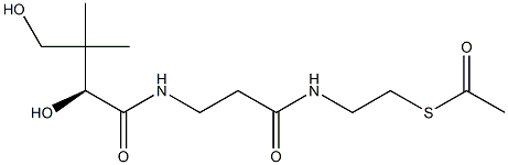 [S,(-)]-2,4-Dihydroxy-N-[2-[(2-acetylthioethyl)carbamoyl]ethyl]-3,3-dimethylbutyramide 结构式