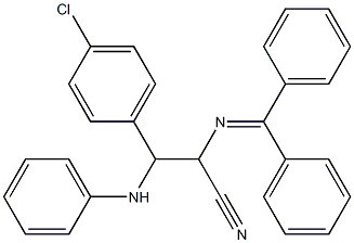 3-[Phenylamino]-3-(4-chlorophenyl)-2-[(diphenylmethylene)amino]propanenitrile 结构式