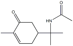 8-Acetylamino-p-menth-6(1)-en-2-one 结构式