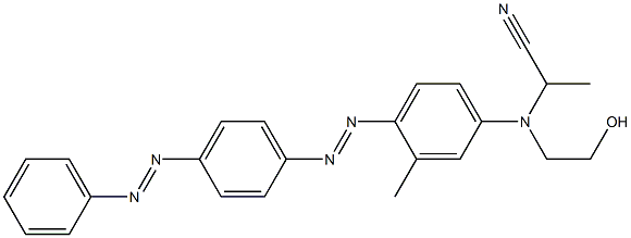 N-(2-Hydroxyethyl)-N-(1-cyanoethyl)-3-methyl-4-[[4-(phenylazo)phenyl]azo]phenylamine 结构式