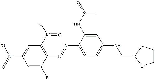 2-Acetylamino-2'-bromo-4-[(tetrahydrofuran-2-ylmethyl)amino]-4',6'-dinitroazobenzene 结构式