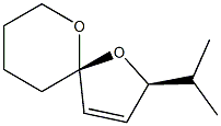 (2S,5R)-2-Isopropyl-1,10-dioxaspiro[4.5]dec-3-ene 结构式