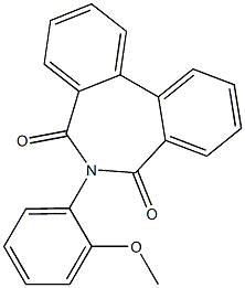 6-(2-Methoxyphenyl)-5H-dibenz[c,e]azepine-5,7(6H)-dione 结构式