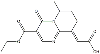 6,7,8,9-Tetrahydro-6-methyl-9-(carboxymethylene)-4-oxo-4H-pyrido[1,2-a]pyrimidine-3-carboxylic acid 3-ethyl ester 结构式