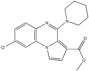8-Chloro-4-piperidinopyrrolo[1,2-a]quinoxaline-3-carboxylic acid methyl ester 结构式