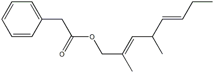 Phenylacetic acid 2,4-dimethyl-2,5-octadienyl ester 结构式