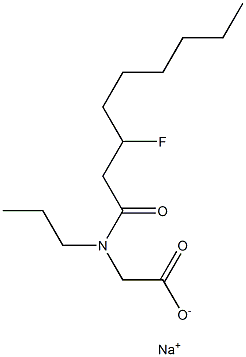 N-(3-Fluorononanoyl)-N-propylglycine sodium salt 结构式