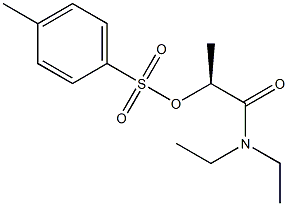 [S,(-)]-N,N-Diethyl-2-[(p-tolylsulfonyl)oxy]propionamide 结构式