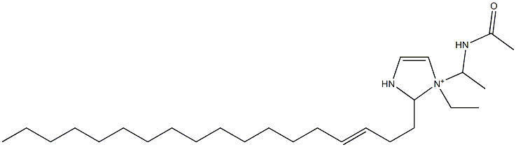 1-[1-(Acetylamino)ethyl]-1-ethyl-2-(3-octadecenyl)-4-imidazoline-1-ium 结构式