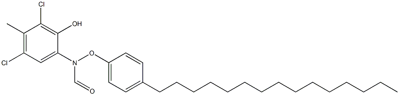 2-(4-Pentadecylphenoxyformylamino)-4,6-dichloro-5-methylphenol 结构式