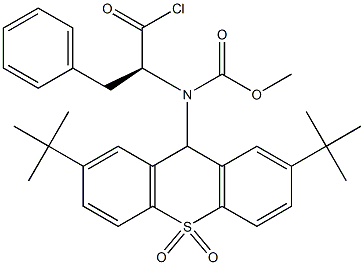 [(2S)-2-[(2,7-Di-tert-butyl-9H-thioxanthene 10,10-dioxide)-9-ylmethoxycarbonylamino]-3-phenylpropionyl] chloride 结构式