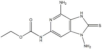 N-[[1,4-Diamino-2,3-dihydro-2-thioxo-1H-imidazo[4,5-c]pyridin]-6-yl]carbamic acid ethyl ester 结构式