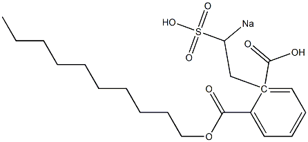 Phthalic acid 1-decyl 2-(2-sodiosulfoethyl) ester 结构式