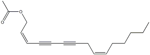 (2Z,9Z)-1-Acetoxy-2,9-pentadecadiene-4,6-diyne 结构式