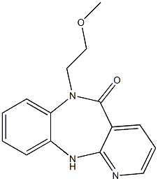 6,11-Dihydro-6-(2-methoxyethyl)-5H-pyrido[2,3-b][1,5]benzodiazepin-5-one 结构式